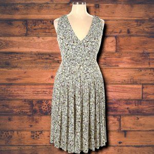 Brown Dress w/White & Yellow Floral Print